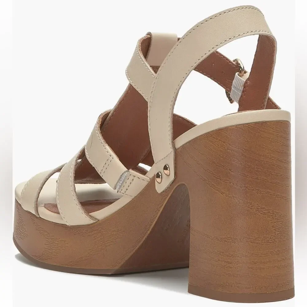 NWT Lucky Brand vanilla Imana platform strappy sandals